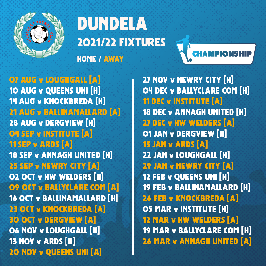 23/24 NIFL Championship fixtures by club : r/IrishLeagueFootball